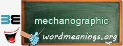 WordMeaning blackboard for mechanographic